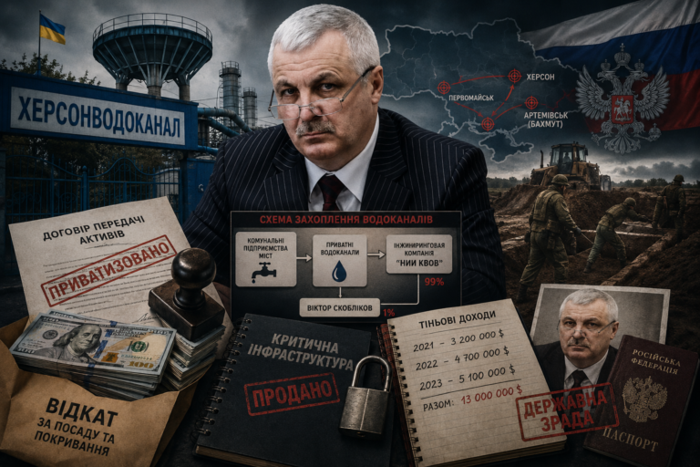 Схема «Водоканал»: Як ексчиновник Скобліков роками продавав об’єкти критичної інфраструктури російським господарям і заробляв на держзраді