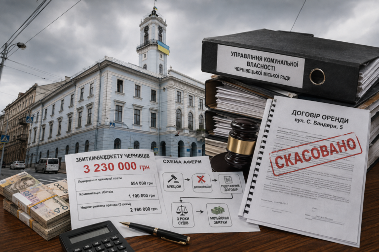 Орендна афера на 3,2 мільйона: Як чиновники Чернівецької міськради втягнули громаду у трирічні суди та підставили бізнес